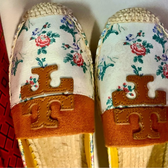 TORY BURCH WESTON FLAT ESPADRILLE FRENCH PAISLEY FLORAL/LIBERTY DITSY SZ US 8.5 - Picture 6 of 6